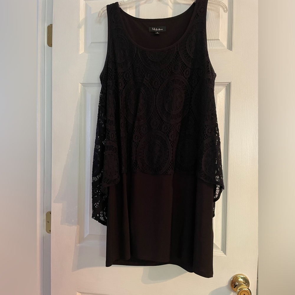 Black dress with black Lacey overlay piece